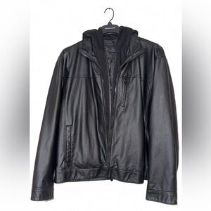 Calvin Klein Men's Black Leather Jacket